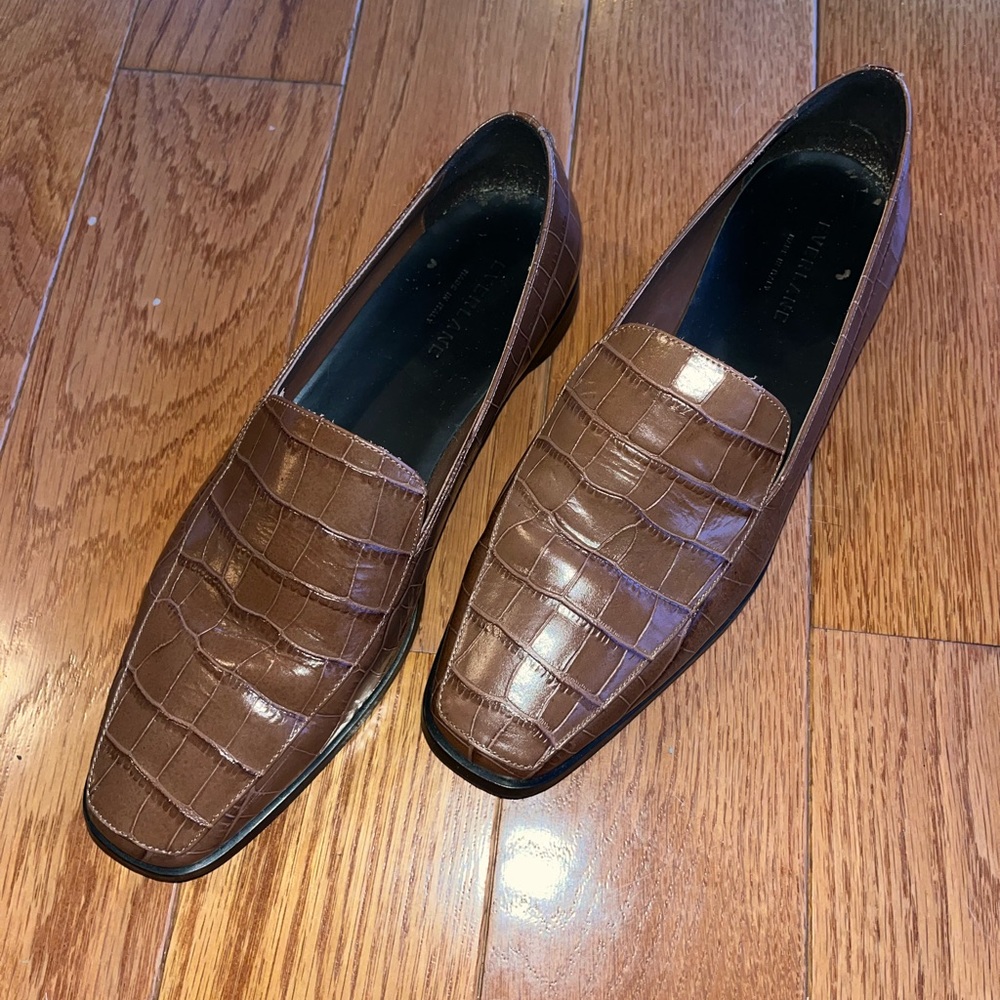 Everlane Croc Leather Loafers